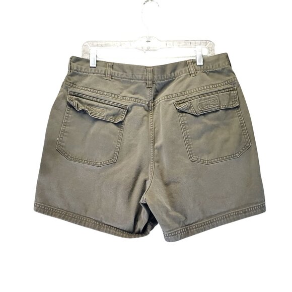 J.Crew Shorts Mens 34 Green Cotton Cargo Style Large Pockets Durable - Picture 9 of 10
